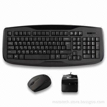 2.4GHz Multimedia Wireless Mouse and Splash-resistant Keyboard, Measuring 455 x 190 x 21mm